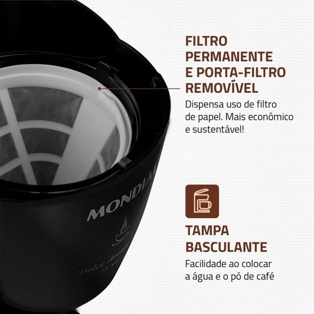 Cafeteira Elétrica Dolce Arome Mondial C-30-18x-Fb 110v