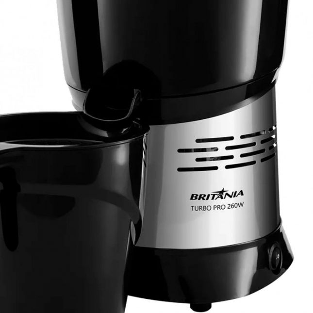 Espremedor de Frutas Britânia Turbo Pro 1,3L Preto 260W Bivolt