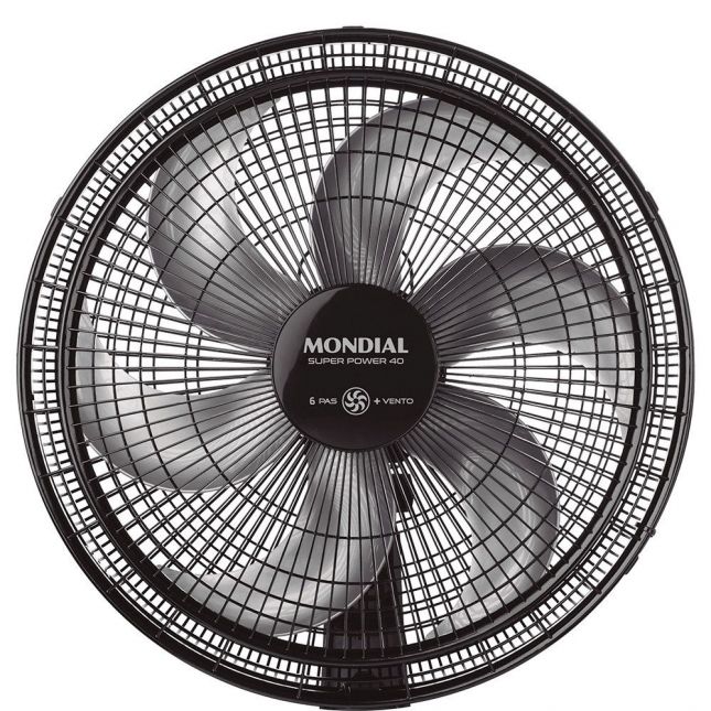 Ventilador de Coluna Mondial 40cm VSP-40C-NB 140w 6 pás Super Power 110V