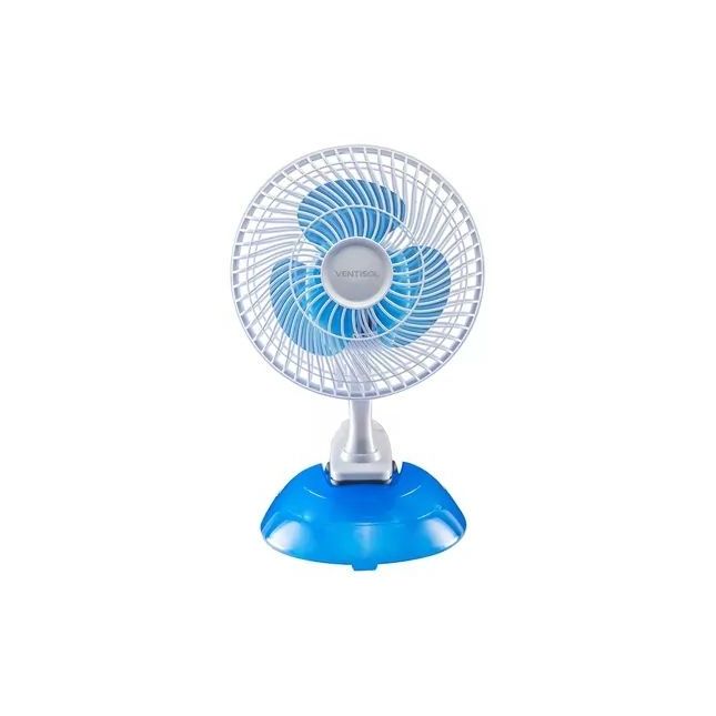 Micro Ventilador de Mesa Pessoal Ventisol 20Cm 18W 110V Azul e Branco 