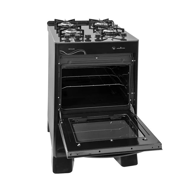 Fogão Neo Glass 4 Queimadores FGVNG410PT Suggar Preto Mesa de Vidro Bivolt 