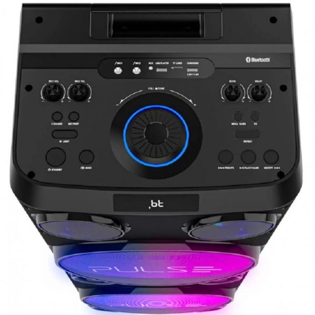 Caixa De Som Pulse Super Torre Double Sp508 2300w Rms Bluetooth