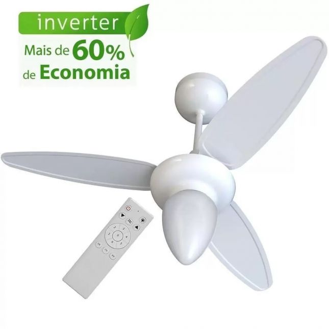 Ventilador Teto Wind Inverter C/Contr.Remoto Bivolt Branco - Ventisol