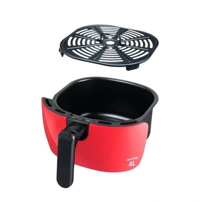 Air Fryer Fritadeira Elétrica 4L Vermelha GO203 Vermelha 1500W 110v