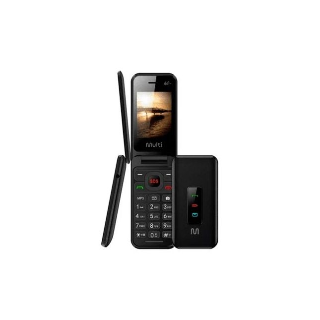 Celular Multilaser Flip Vita 4g Preto Botão Sos P9227