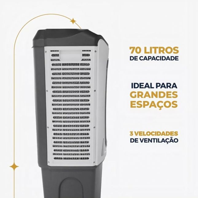 Climatizador de Ar 4 em 1 BCL70 3 velocidades Britânia 210W 110V