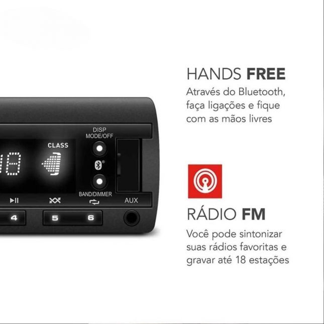 Som Automotivo Aiwa Bluetooth 100W Rms Aws-Ca-D-01 - Preto