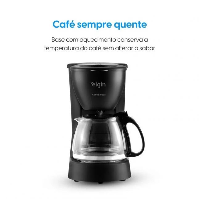 Cafeteira Elétrica Coffe Break 15 Xícaras CF150 Preta Elgin 675W 110V