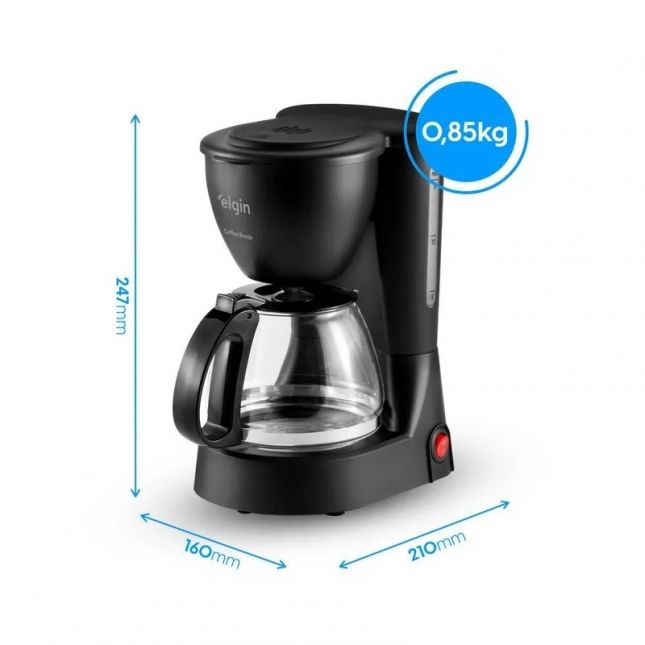 Cafeteira Elétrica Coffe Break 15 Xícaras CF150 Preta Elgin 675W 110V