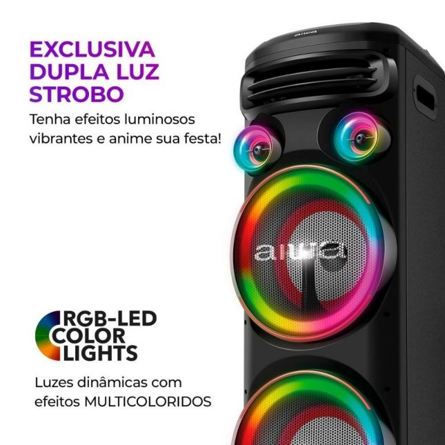 Caixa De Som aiwa Torre Bluetooth 2300w AWS-T2W-02