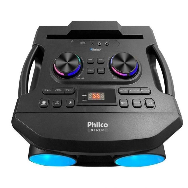 Caixa de Som Amplificada Flash Lights Philco 2400W Bivolt PCX24000