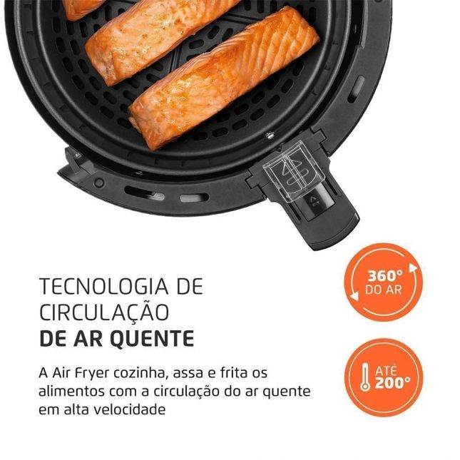 Air Fryer Fritadeira Elétrica Mondial 3,6L Pratic AF-36-BI 1500W 110V