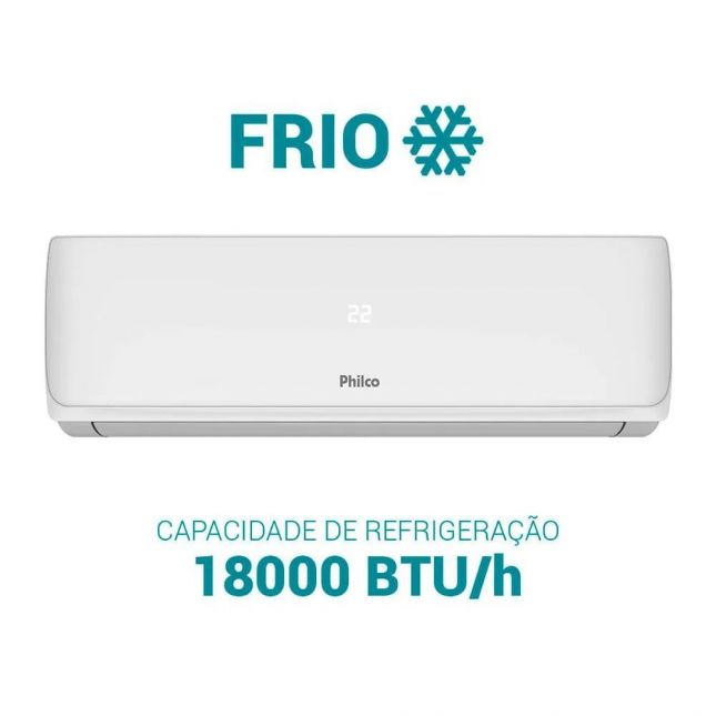 Ar Condicionado Split Philco 18.000 BTUs Hi Wall Frio PAC18FI 220V
