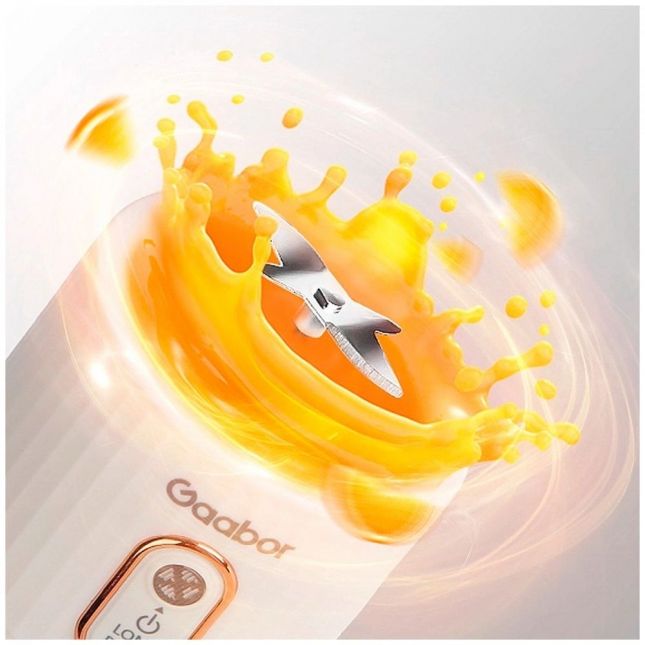 Liquidificador Pocket Gaabor FP03T-WH01A Portátil 350ml + 280ml USB Bivolt 