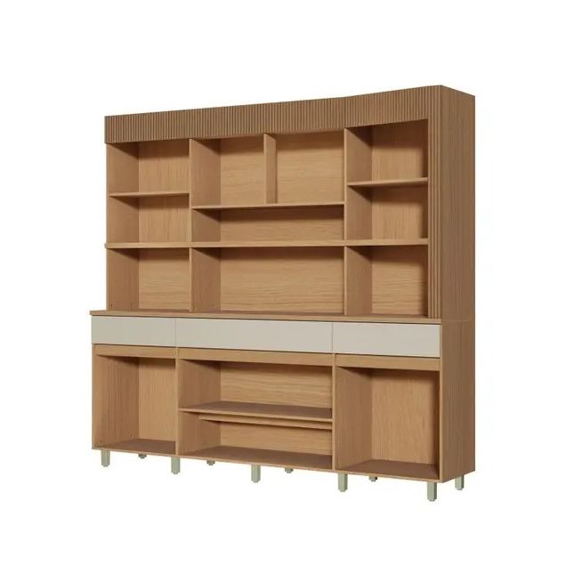 Armário Madeira Kit Realeza 2.20m 100% MDF 6 portas e 3 gavetas Nesher