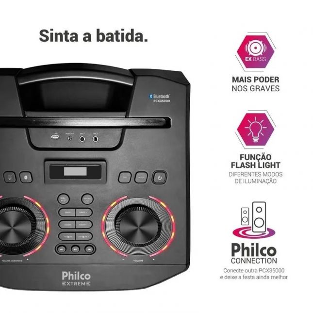 Caixa de Som Amplificada 3500W Philco Connection PCX35000