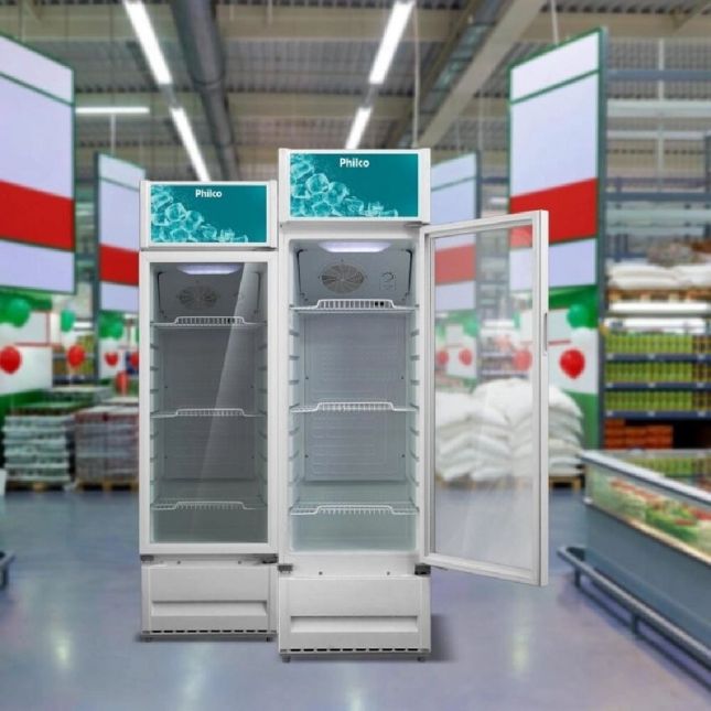 Expositor Vitrine Refrigerador 211 Litros Philco Vertical Branco PRE221 110V