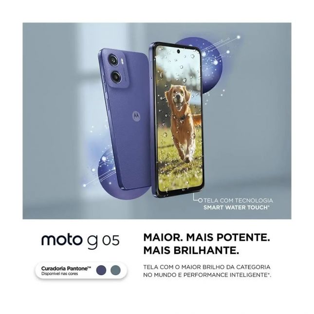 Smartphone Motorola Moto G05 Violeta 128/4+8GB  Camera 50MP com AI