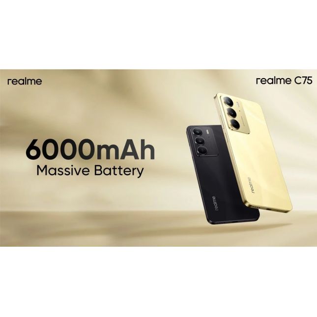Smartphone Realme C75 Storm Black 256/8GB Tela 6.72