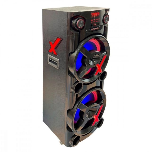 Caixa De Som Amvox New X 2900W Led Bluetooth USB sd Bivolt Preto aca 2900
