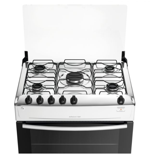 Fogão 5 Bocas Atlas Mônaco Automático Branco Mesa de Inox