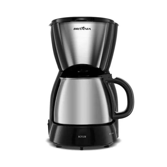 Cafeteira Elétrica Britânia 32 xícaras 1,2L BCF32B Jarra em Inox 800W 110V