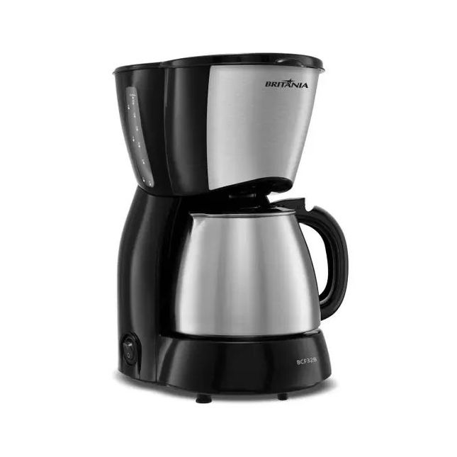 Cafeteira Elétrica Britânia 32 xícaras 1,2L BCF32B Jarra em Inox 800W 110V