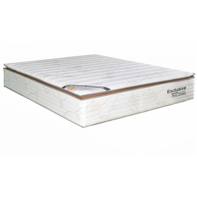 Colchão Queen Molas Pocket Exclusive 158X198X32 Creme/Marrom 1134 Bom Pastor