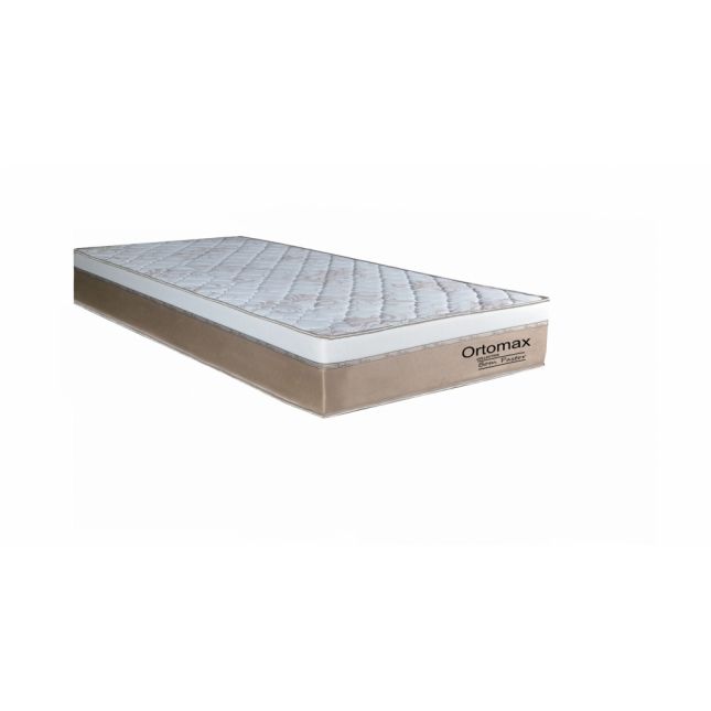 Colchão Solteiro Espuma D28 Ortomax 88X188X28 Branco/Bege Bom Pastor