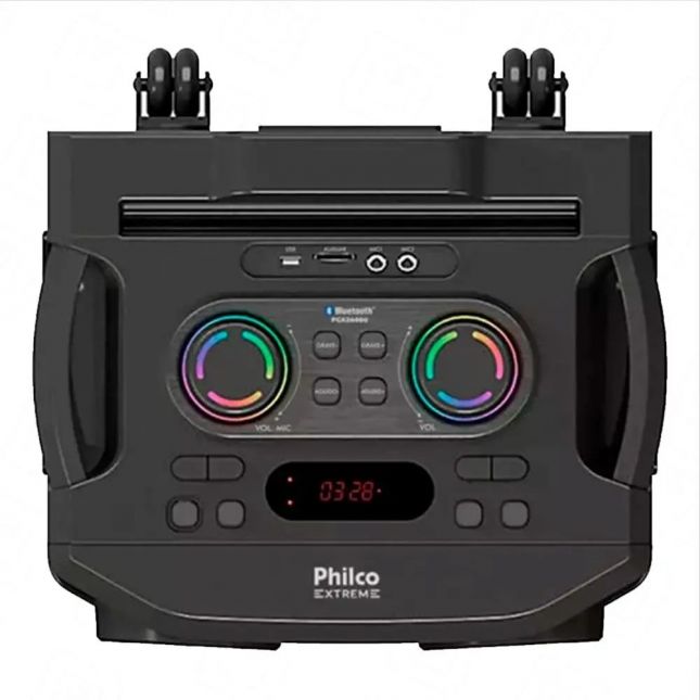 Caixa de Som Amplificada Philco PCX26000 Flash Lights 2600W Bivolt