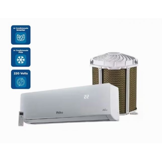 Ar Condicionado Split Inverter 12.000 BTUs Philco PAC12000FC Frio Eco 220V