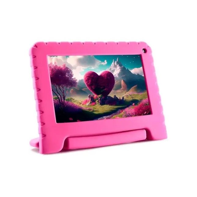 Tablet 7'' Kid Pad Multi Rosa Nb411  4Gb Ram 64Gb Wi-Fi Usb Multilaser