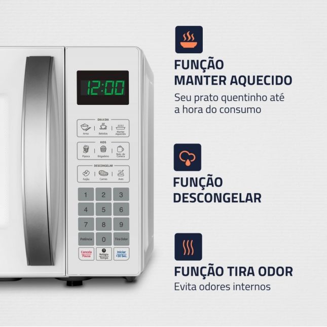 Forno Micro-Ondas Mondial 21L 1.200W MO-01-21-W Branco 220 VOLTS