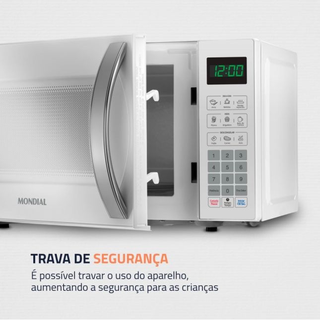 Forno Micro-Ondas Mondial 21L 1.200W MO-01-21-W Branco 220 VOLTS
