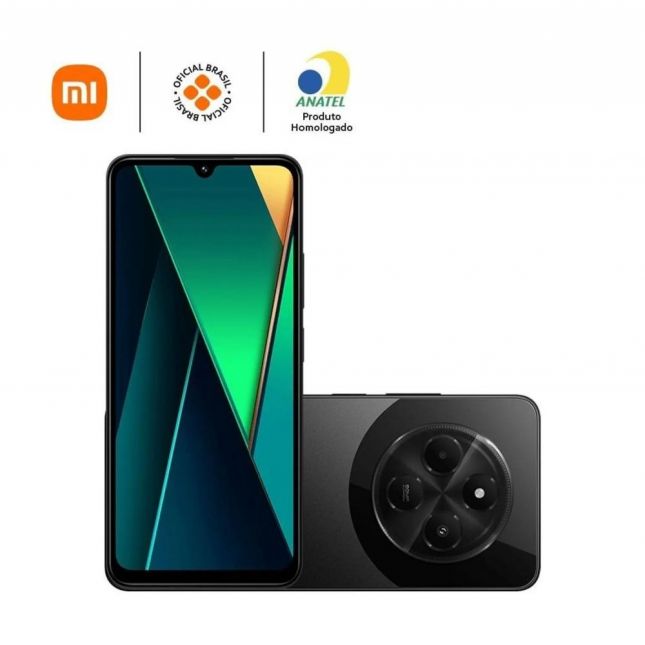 Smartphone Xiaomi Poco C75 Preto 256/8+8GB 6,88