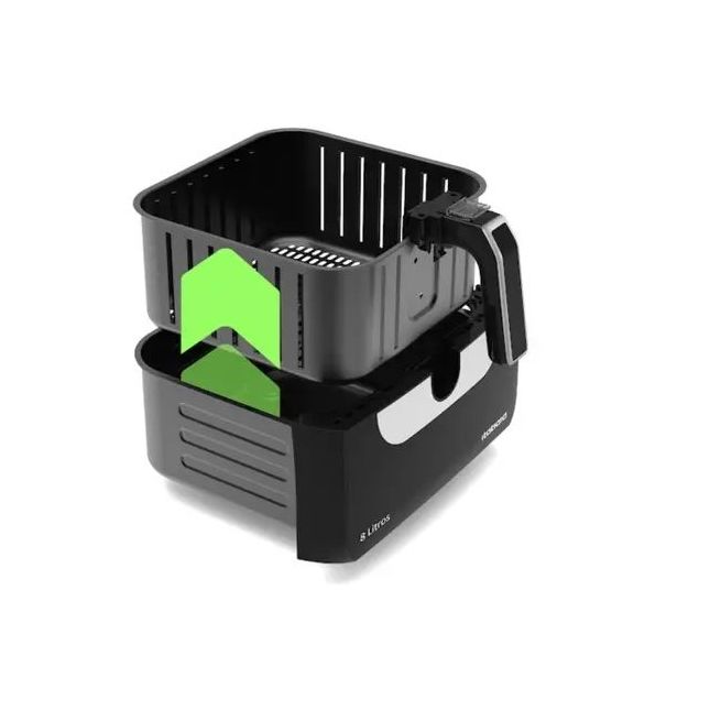 Air Fryer Fritadeira Elétrica Itatiaia 8L AFITA1003 Preta 1900W 110 Volts 
