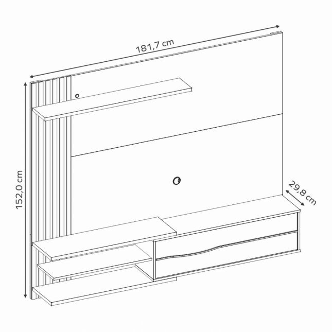 Painel NT1355 1,80m para TV de 65