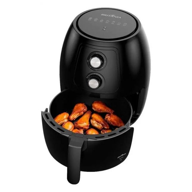Air Fryer Fritadeira Elétrica Britânia 4 Litros BAF40A Preto 1500W 110V