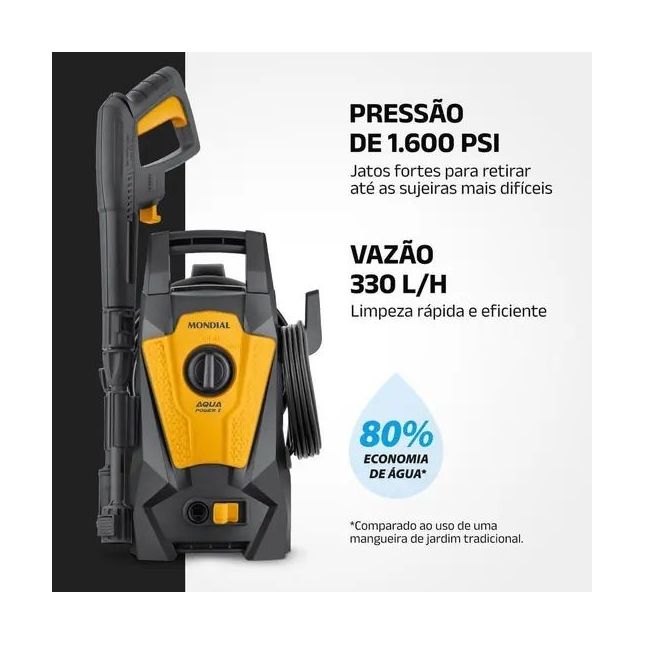 Lavadora de Alta Pressão Mondial  LAP-01-GY Aqua Power I 60hz 1400W 110V