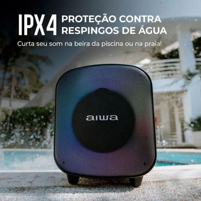 Caixa de Som Aiwa PartyBox AWS-PB-07 Bluetooth Bivolt