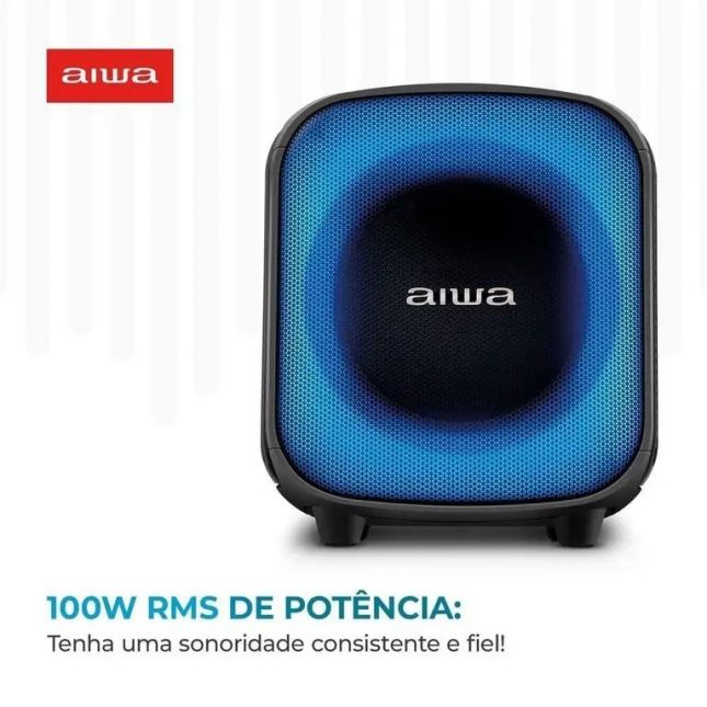 Caixa de Som Aiwa PartyBox AWS-PB-07 Bluetooth Bivolt