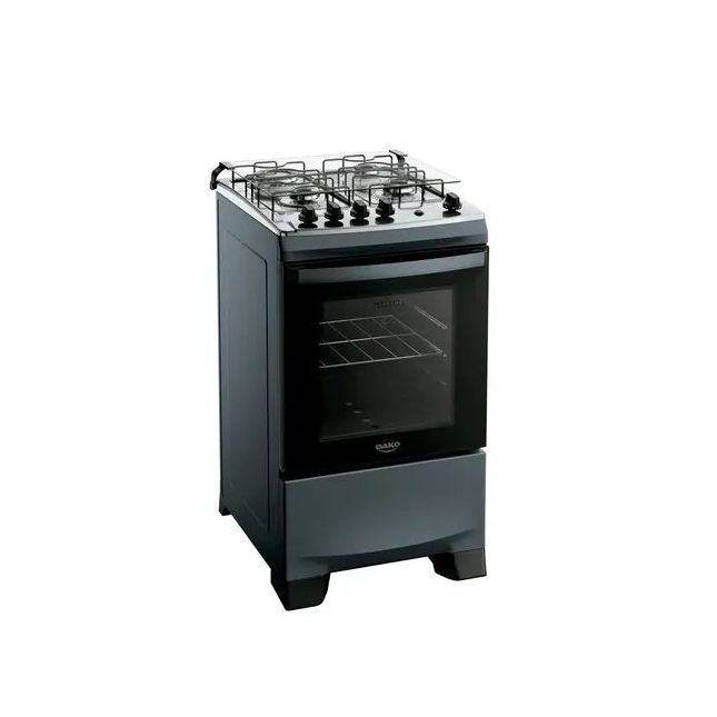 Fogão 4 Bocas Titanium com Mesa Inox Dako Novo Supreme Bivolt