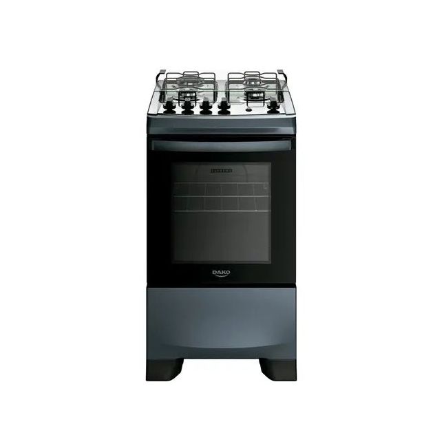 Fogão 4 Bocas Titanium com Mesa Inox Dako Novo Supreme Bivolt