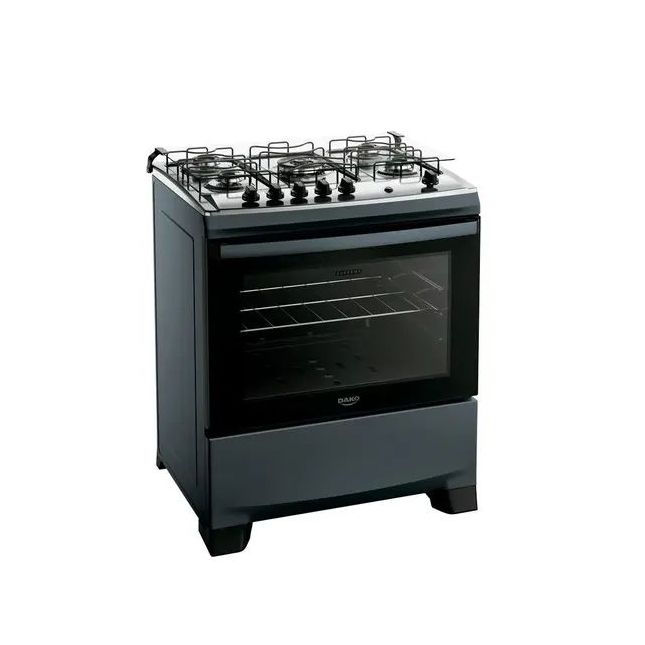 Fogão 5 Bocas Dako Supreme a Gás Automático Titanium Bivolt