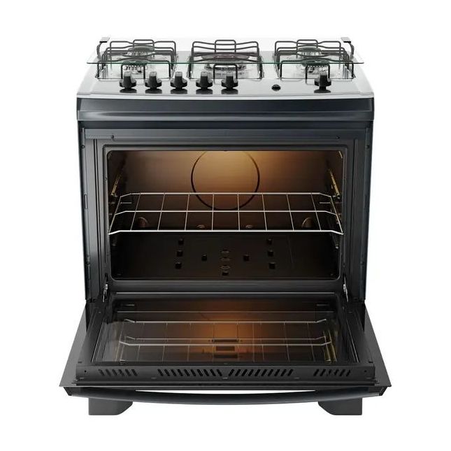 Fogão 5 Bocas Dako Supreme Acend. Automático Titanium Mesa de Inox Bivolt