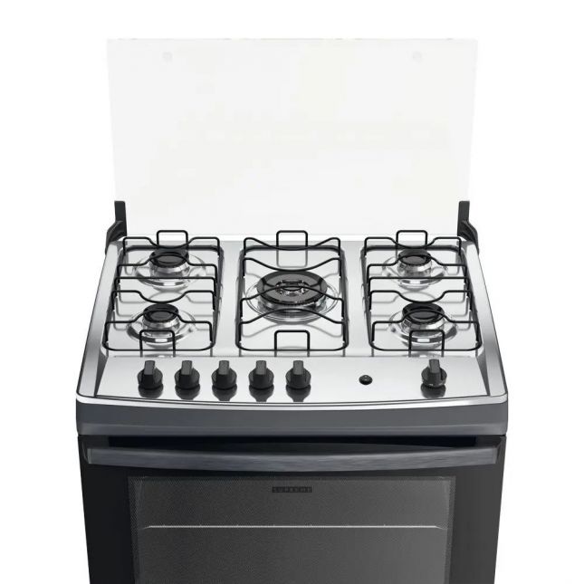Fogão 5 Bocas Dako Supreme a Gás Automático Titanium Bivolt