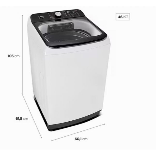 Lavadora de Roupas 15kg Midea MA512W150A/WKBR04 Wave Agitator Branca 110 v