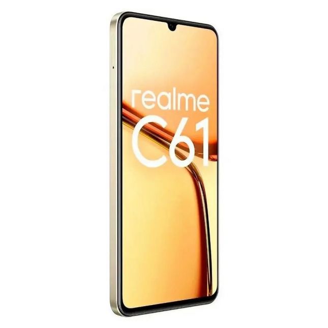 Smartphone Realme C61 Sparkle Gold RMX3930 128/4GB NFC Tela 6.74 Câmera A.I. 50MP