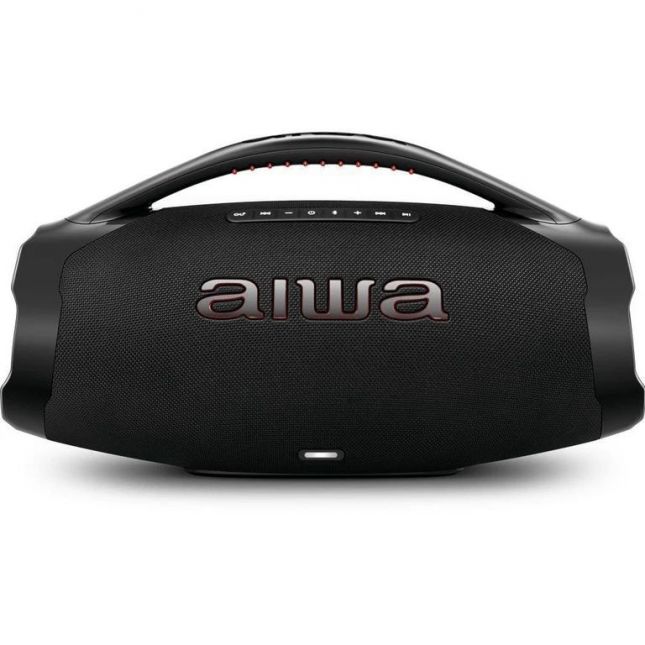 Caixa De Som Boombox Plus Aiwa BBS-01-B 200W Bluetooth 30h IP66 USB Preto Boombox AWS-BBS-01-B Bivol