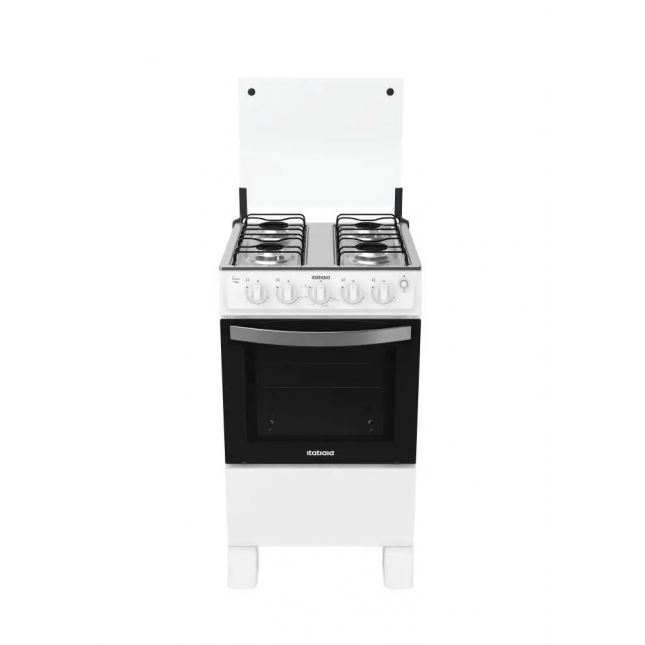 Fogão 4 Bocas Itatiaia Waves New Acend. Automático Branco Mesa Inox Bivolt